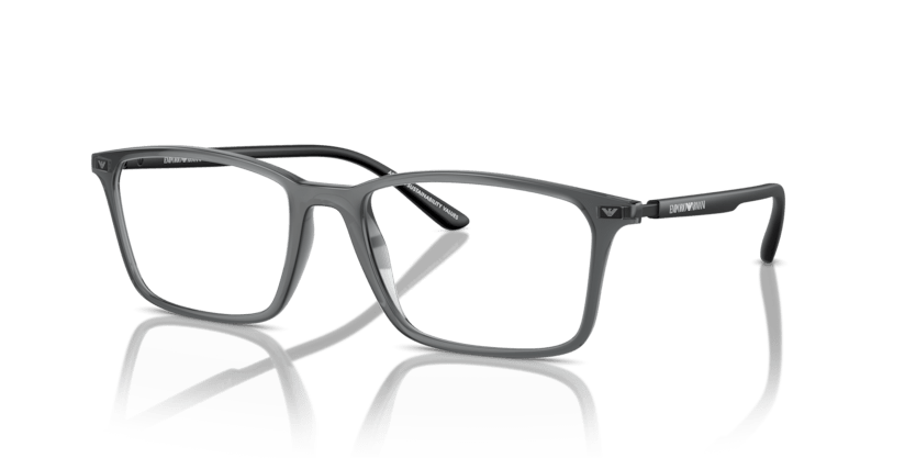 0EA3237 - Emporio Armani - Grey - (Shiny Transparent Black 6106) - 53 - 18 - 145 MM - Ardor Eyewear 8056262035870