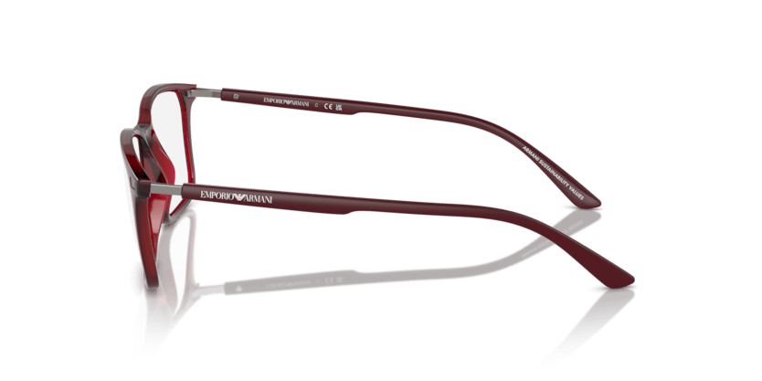 0EA3237 - Emporio Armani - Red - (Shiny Transparent Bordeaux 6109) - 53 - 18 - 145 MM - Ardor Eyewear 8056262035931