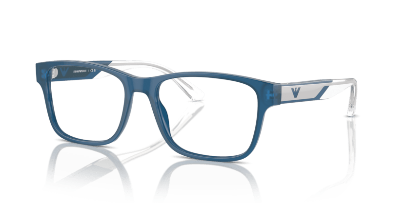 0EA3239 - Emporio Armani - Blue - (Shiny Opaline Blue 6092) - 53 - 17 - 145 MM - Ardor Eyewear 8056262034606