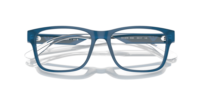 0EA3239 - Emporio Armani - Blue - (Shiny Opaline Blue 6092) - 53 - 17 - 145 MM - Ardor Eyewear 8056262034606