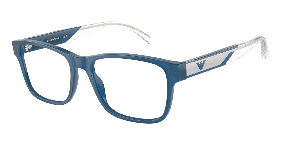 0EA3239 - Emporio Armani - Blue - (Shiny Opaline Blue 6092) - 53 - 17 - 145 MM - Ardor Eyewear 8056262034606