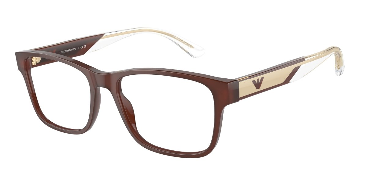 0EA3239 - Emporio Armani - Brown - (Shiny Opaline Brown 6095) - 53 - 17 - 145 MM - Ardor Eyewear 8056262034668