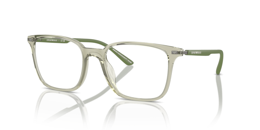 0EA3242U - Emporio Armani - Green - (Shiny Transparent Green 6107) - 52 - 19 - 145 MM - Ardor Eyewear 8056262036334