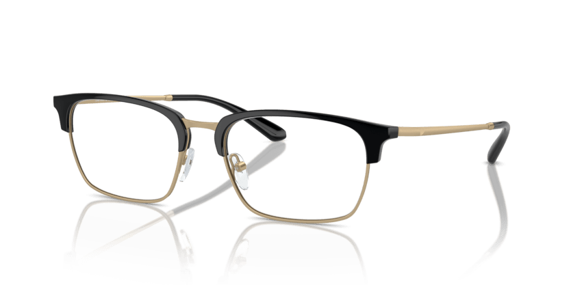 0EA3243 - Emporio Armani - Black - (Shiny Black/Matte Pale Gold 3002) - 53 - 18 - 145 MM - Ardor Eyewear 8056262039038