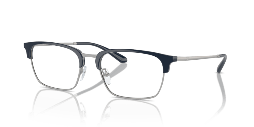 0EA3243 - Emporio Armani - Blue - (Shiny Blue/Matte Silver 3045) - 53 - 18 - 145 MM - Ardor Eyewear 8056262039076