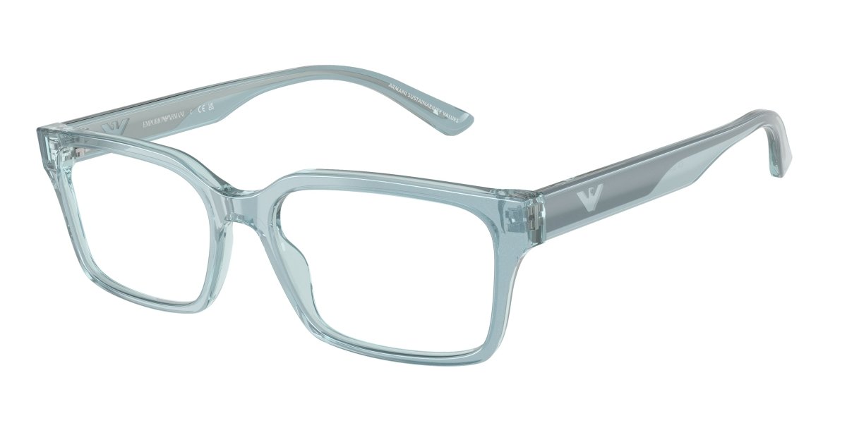 0EA3244 - Emporio Armani - Blue - (Iridescent Light Blue 6178) - 53 - 17 - 145 MM - Ardor Eyewear 8056262233948