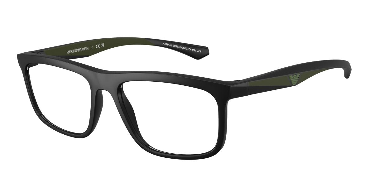 0EA3246 - Emporio Armani - Black - (Matte Black 5001) - 53 - 17 - 145 MM - Ardor Eyewear 8056262234389