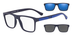 0EA4115 - Emporio Armani - (Matte Dark Blue) Clear - 54 - 18 - 145 MM - Ardor Eyewear 8056597014588