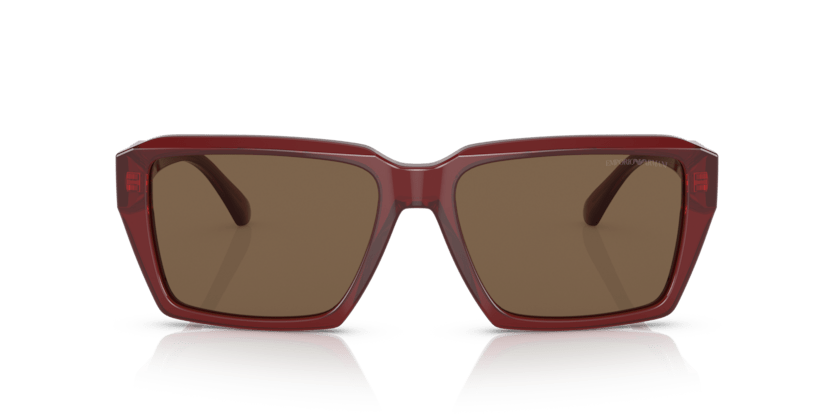 0EA4186 - Emporio Armani - (Shiny Transparent Red) Dark Brown - 58 - 17 - 145 MM - Ardor Eyewear 8056597765183