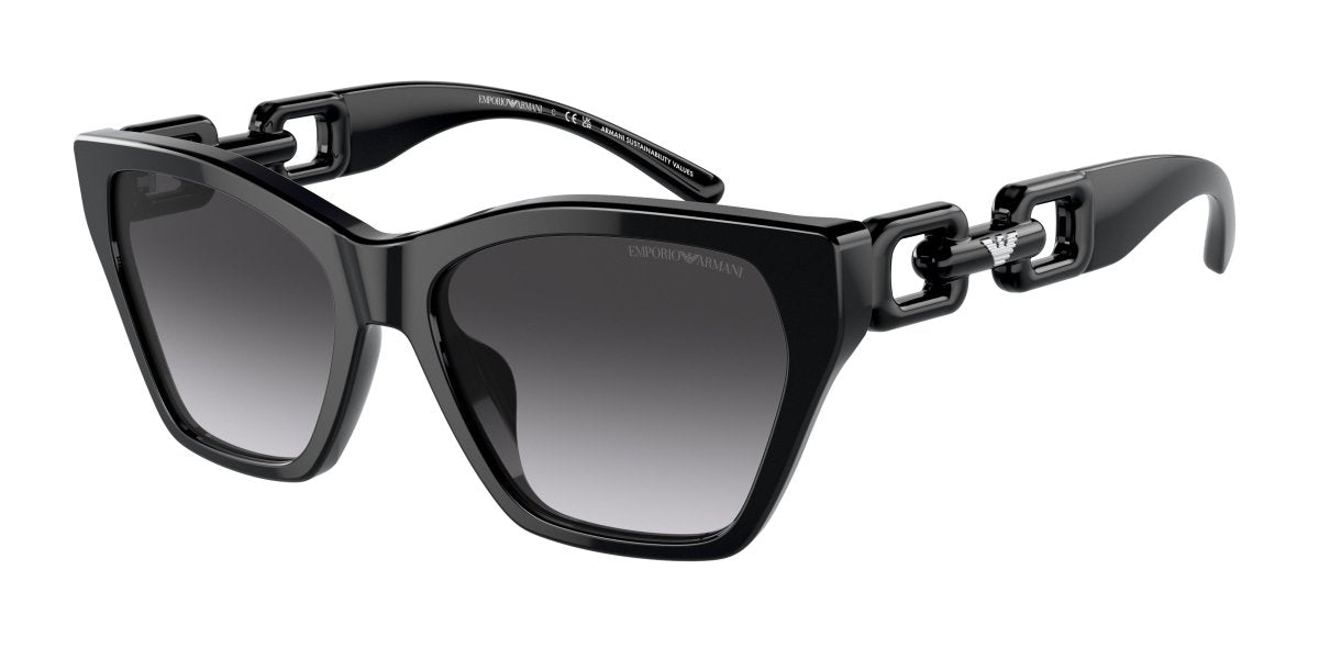 0EA4203U - Emporio Armani - (Shiny Black) Gradient Smoke - 55 - 17 - 140 MM - Ardor Eyewear 8056597819619