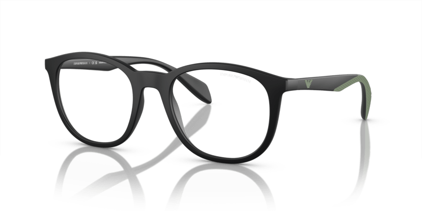 0EA4211 - Emporio Armani - (Matte Black) Clear - 52 - 20 - 145 MM - Ardor Eyewear 8056597947497