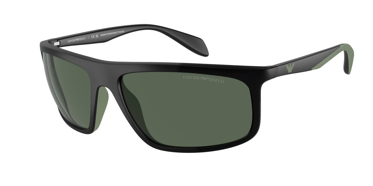 0EA4212U - Emporio Armani - (Matte Black/Rubber Green) Dark Green - 64 - 17 - 130 MM - Ardor Eyewear 8056597946377