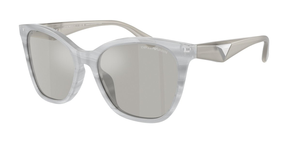 0EA4222U - Emporio Armani - (Shiny Striped Grey) Light Grey Flash Silver - 56 - 18 - 140 MM - Ardor Eyewear 8056262037652