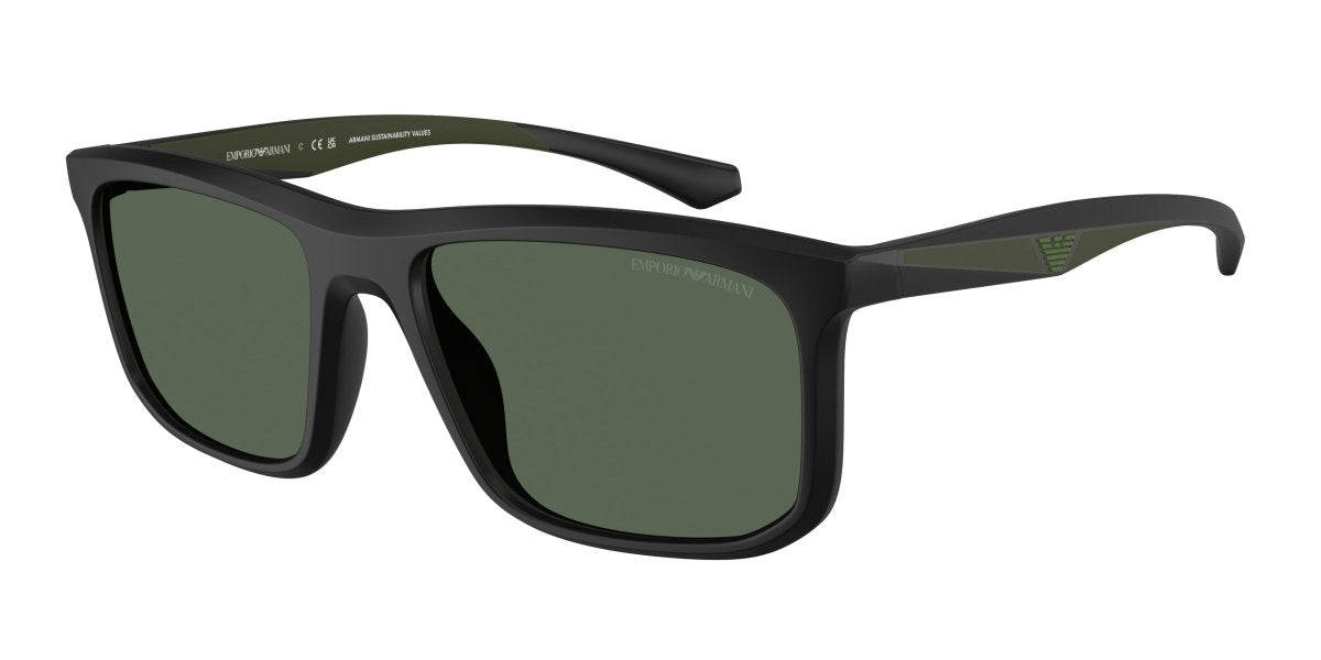 0EA4234U - Emporio Armani - (Matte Black) Dark Green - 57 - 18 - 145 MM - Ardor Eyewear 8056262234471