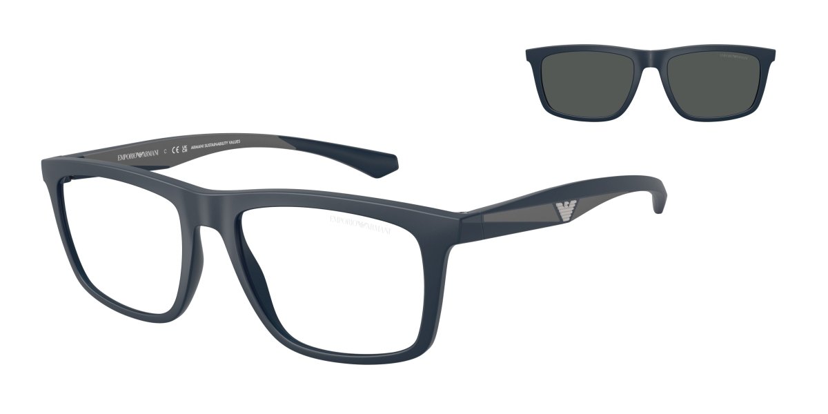 0EA4235 - Emporio Armani - (Matte Blue) Clear - 53 - 18 - 145 MM - Ardor Eyewear 8056262234839