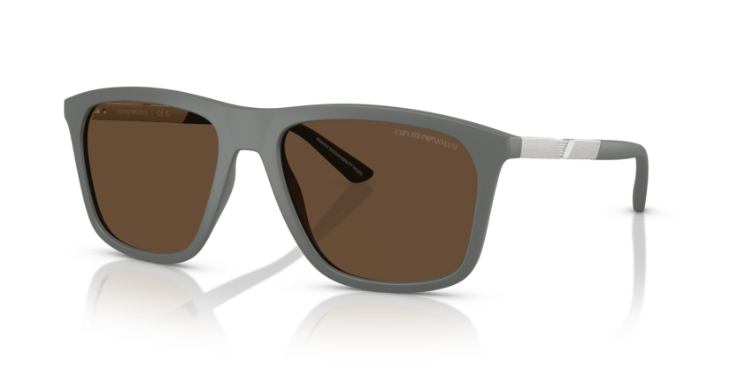 0EA4237 - Emporio Armani - (Matte Grey) Dark Brown - 57 - 18 - 145 MM - Ardor Eyewear 8056262236604