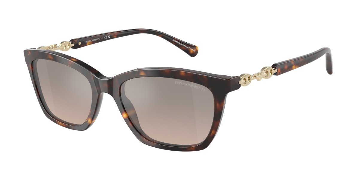 0EA4238 - Emporio Armani - (Shiny Havana) Brown Grad Grey Mirror Silver - 54 - 18 - 140 MM - Ardor Eyewear 8056262242803