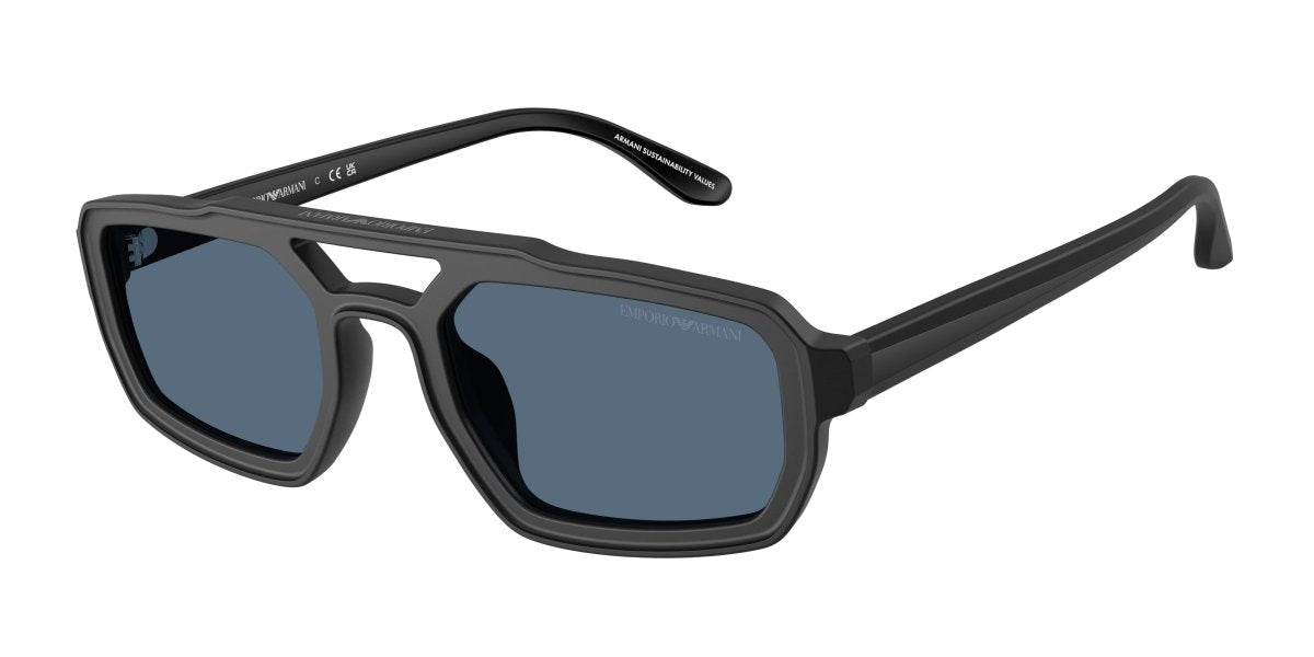 0EA4240U - Emporio Armani - (Matte Black) Dark Blue - 53 - 22 - 145 MM - Ardor Eyewear 8056262244128