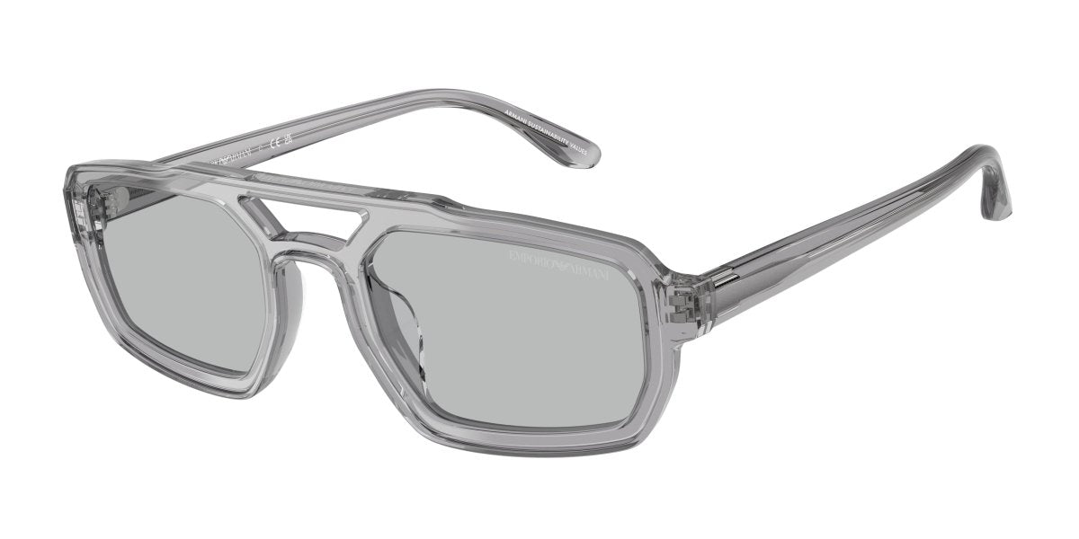 0EA4240U - Emporio Armani - (Shiny Transparent Grey) Light Grey - 53 - 22 - 145 MM - Ardor Eyewear 8056262244142