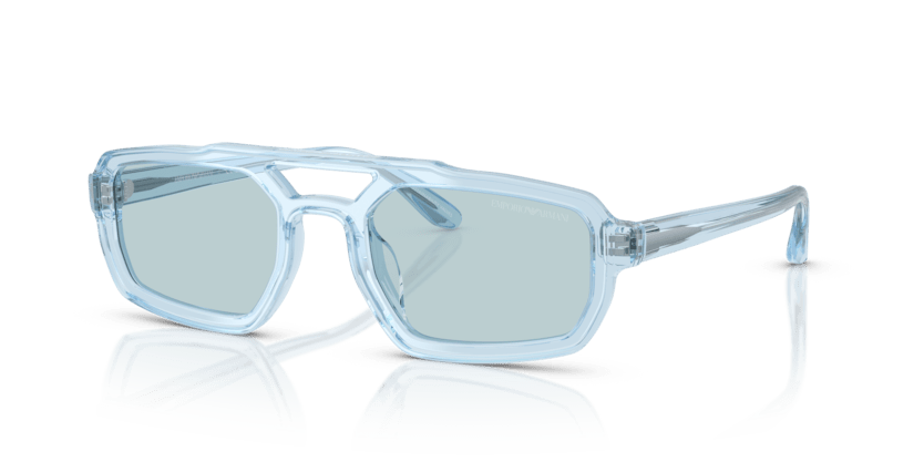 0EA4240U - Emporio Armani - (Shiny Transparent Light Blue) Light Blue - 53 - 22 - 145 MM - Ardor Eyewear 8056262244166