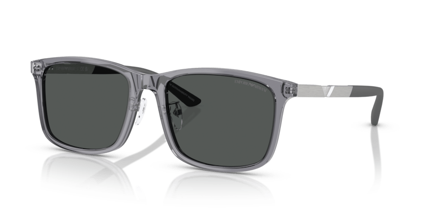 0EA4241D - Emporio Armani - (Shiny Transparent Grey) Dark Grey - 57 - 19 - 145 MM - Ardor Eyewear 8056262345146