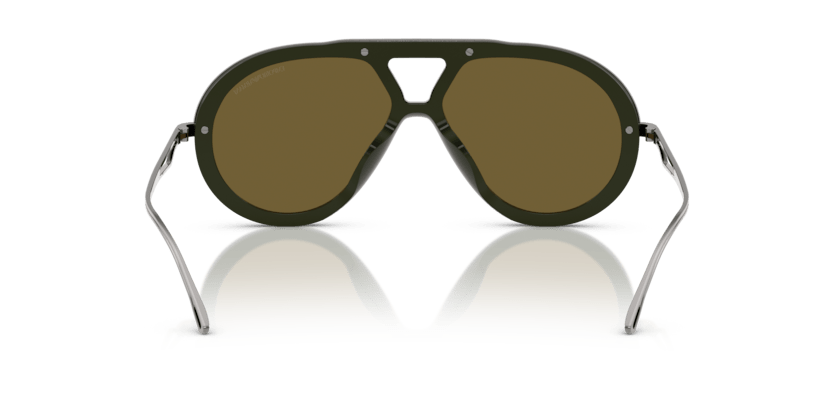 0EA4242U - Emporio Armani - (Shiny Olive Green) Dark Brown - 56 - 14 - 145 MM - Ardor Eyewear 8056262302323