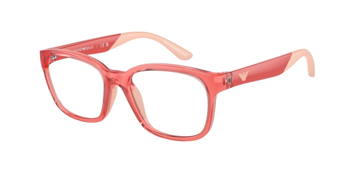 0EK3003 - Emporio Armani Kids - Pink - (Shiny Transparent Coral 5377) - 47 - 16 - 125 MM - Ardor Eyewear 8056597822206