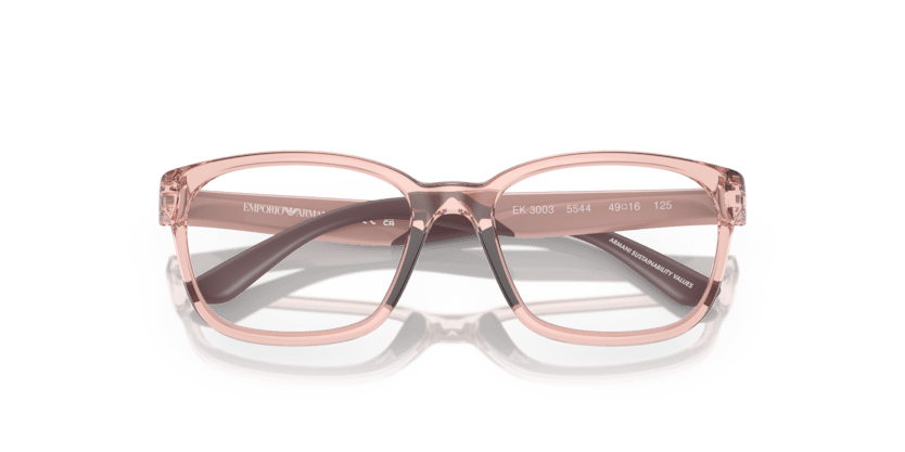 0EK3003 - Emporio Armani Kids - Pink - (Shiny Transparent Pink 5544) - 47 - 16 - 125 MM - Ardor Eyewear 8056597965330