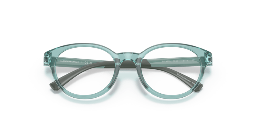 0EK3205 - Emporio Armani Kids - Blue - (Shiny Transparent Light Blue 5741) - 44 - 18 - 125 MM - Ardor Eyewear 8056597981798