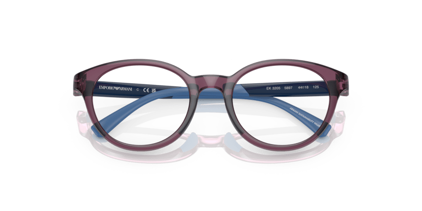 0EK3205 - Emporio Armani Kids - Violet - (Transparent Violet 5897) - 44 - 18 - 125 MM - Ardor Eyewear 8056597981835