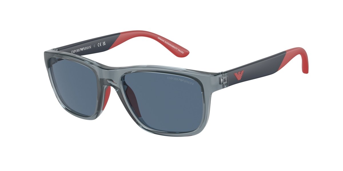 0EK4002 - Emporio Armani Kids - (Shiny Transparent Blue) Dark Blue - 48 - 16 - 125 MM - Ardor Eyewear 8056597821582