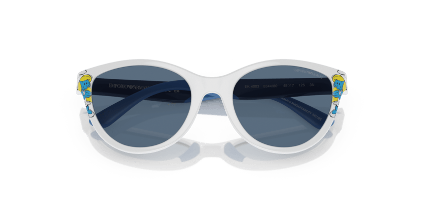 0EK4003 - Emporio Armani Kids - (Shiny White) Dark Blue - 48 - 17 - 125 MM - Ardor Eyewear 8056597889957