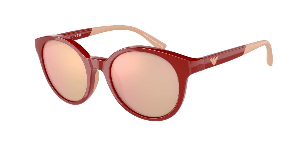 0EK4185 - Emporio Armani Kids - (Shiny Red) Polar Purple Mirror Gold Rose Polarized - 47 - 18 - 125 MM - Ardor Eyewear 8056597982085