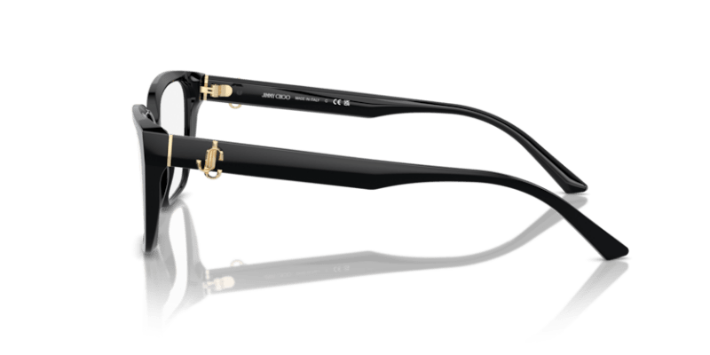 Polished Black - 0JC3008 8056262029732 Jimmy Choo Eyeglasses Woman Cat Eye