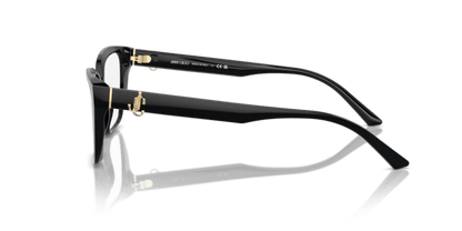 Polished Black - 0JC3008 8056262029732 Jimmy Choo Eyeglasses Woman Cat Eye