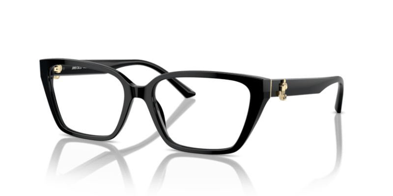 Polished Black - 0JC3008 8056262029732 Jimmy Choo Eyeglasses Woman Cat Eye