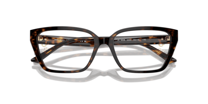 Polished Black - 0JC3008 8056262029756 Jimmy Choo Eyeglasses Woman Cat Eye