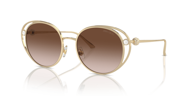 Gold - 0JC4003HB 8056262019825 Jimmy Choo Sunglasses Woman Oval