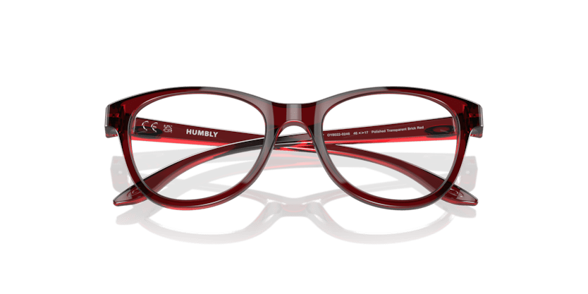 0OY8022 - Oakley Youth Rx - Red - (Polished Transparent Brick Red 802202) - 46 - 17 - 127 MM - Ardor Eyewear 888392581082