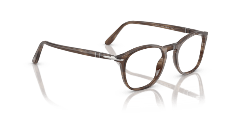 Striped Brown - 0PO3007V 8056262356395 Persol Eyeglasses Man Square