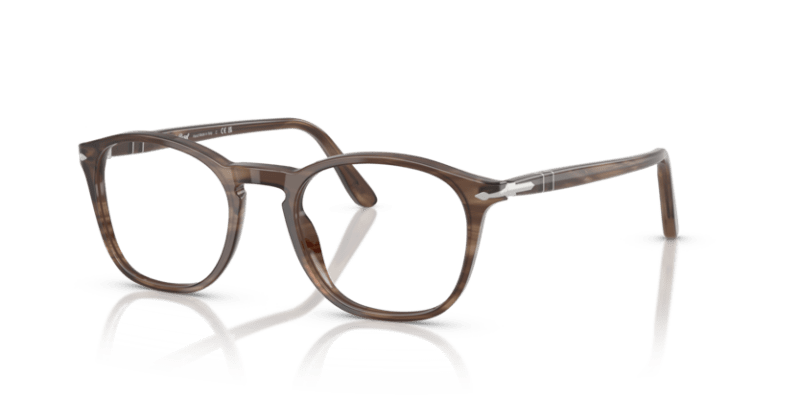 Striped Brown - 0PO3007V 8056262356395 Persol Eyeglasses Man Square