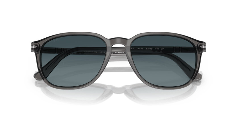 0PO3019S - Persol - Frame: Grey - (Transparent Grey 1196S3) - Lens: Light Blue Gradient Dark Blue Polar Polarized - 52 MM - Ardor Eyewear