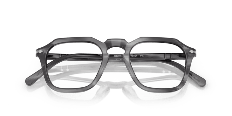 Striped Grey - 0PO3292V 8056262356456 Persol Eyeglasses Unisex Square