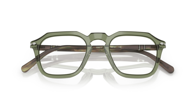 Transparent Green - 0PO3292V 8056262492154 Persol Eyeglasses Unisex Square