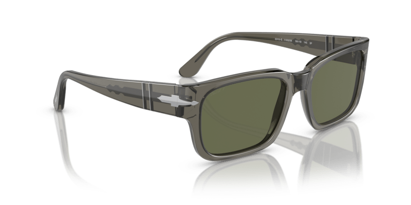 0PO3315S - Persol - (Transparent Taupe Gray) Polarized Green - 55 - 19 - 145 MM - Ardor Eyewear 8056597823692