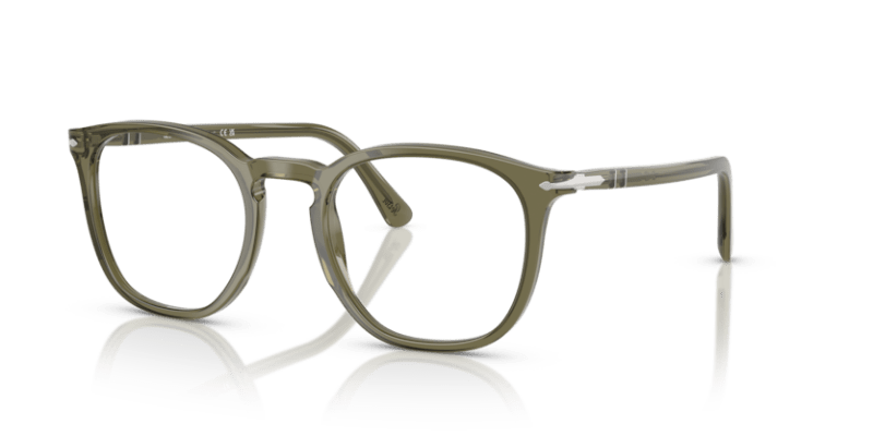 Olive Transparent Green - 0PO3318V 8056262232057 Persol Eyeglasses Unisex Phantos