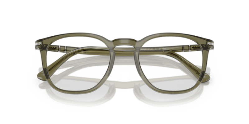 Olive Transparent Green - 0PO3318V 8056262232057 Persol Eyeglasses Unisex Phantos