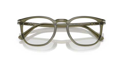 Olive Transparent Green - 0PO3318V 8056262232057 Persol Eyeglasses Unisex Phantos