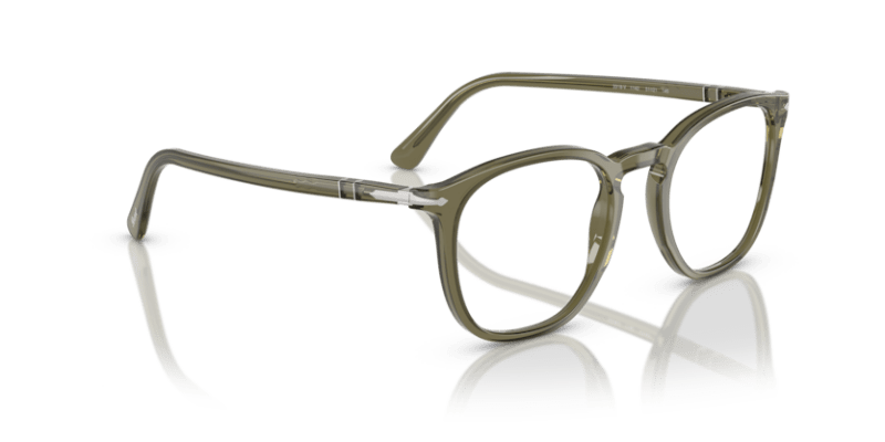 Olive Transparent Green - 0PO3318V 8056262232057 Persol Eyeglasses Unisex Phantos