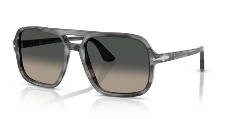 Striped Grey - 0PO3328S 8056262355923 Persol Sunglasses Man Pilot